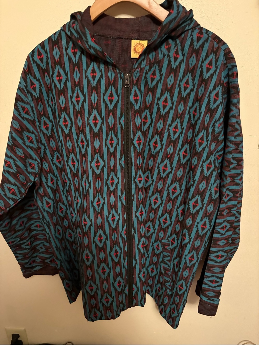 Karma Circle Black Aztec Zip Hoodie Jacket